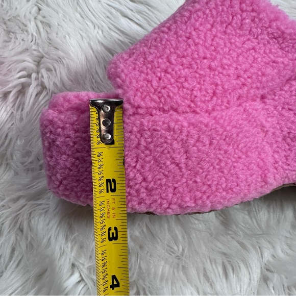 Cuccoo • Barbie Pink Open Toe Fluffy Platform Mule Slides - Picture 7 of 12